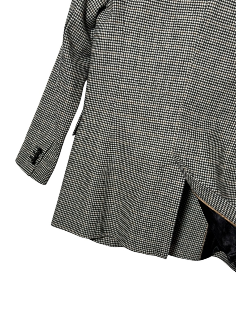 Massimo Dutti Houndstooth Wool Blend Open Front Double Breasted Blazer‎ Size 4 - Picture 7 of 10